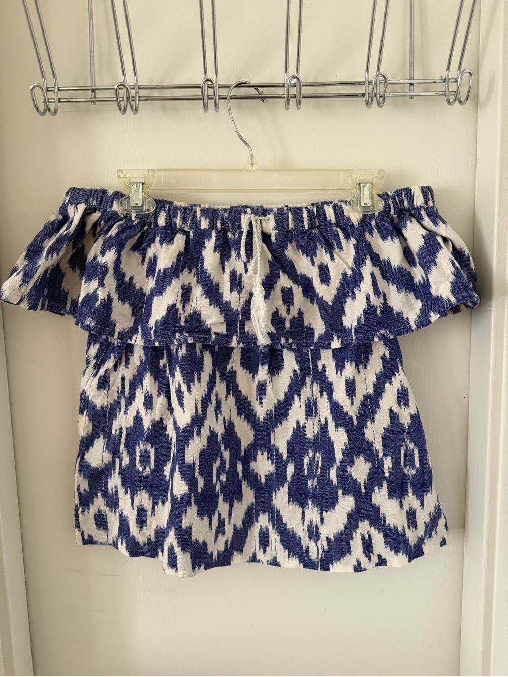 Madewell Off-Shoulder Ikat Print Top
